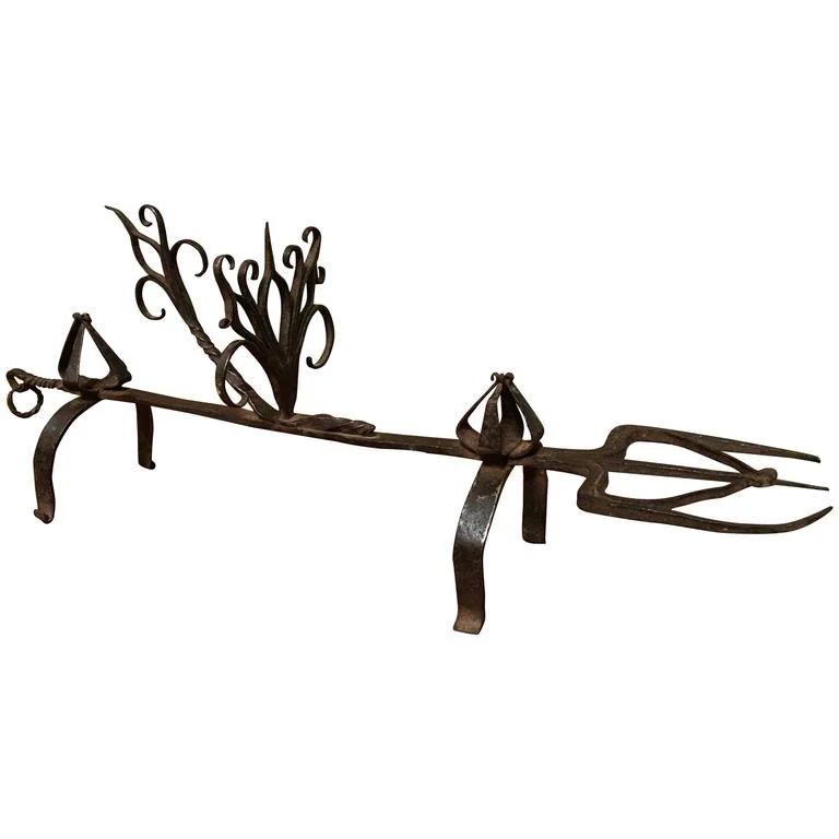 19th Century Hand Forged Iron Roasting Fork