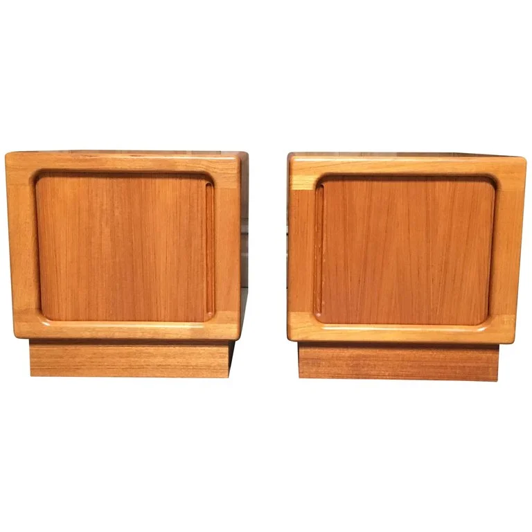 Danish Modern Style Teak Nightstands