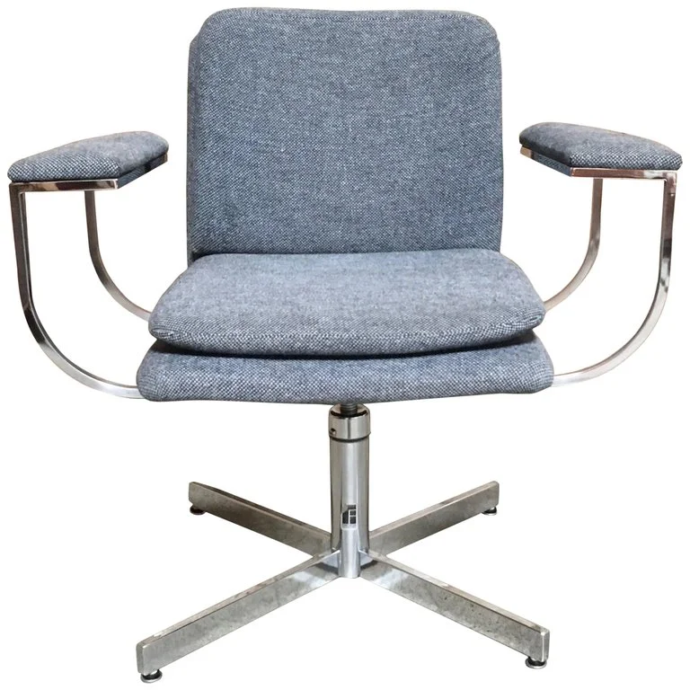 Chrome Swivel Desk Chair by Fortress