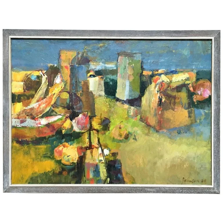 Abstract Still Life Signed Johnson, 1963