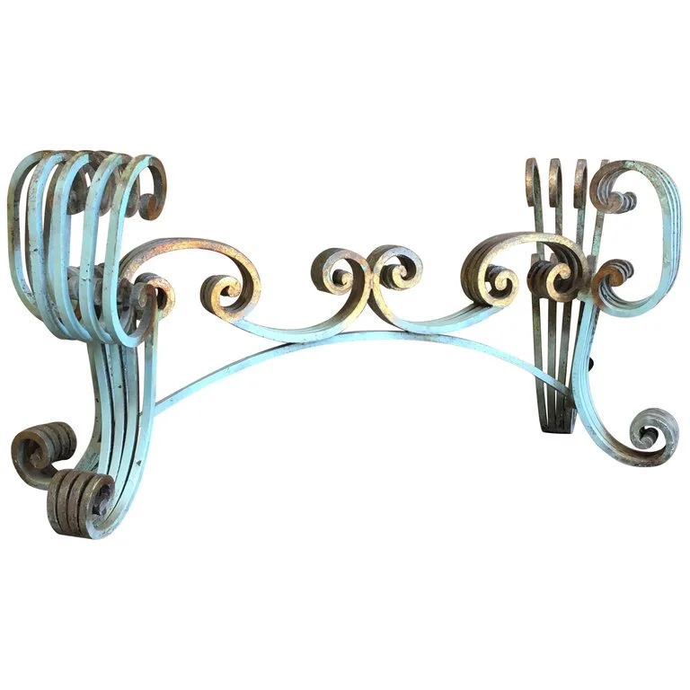 1940s French Forged Iron Table Base