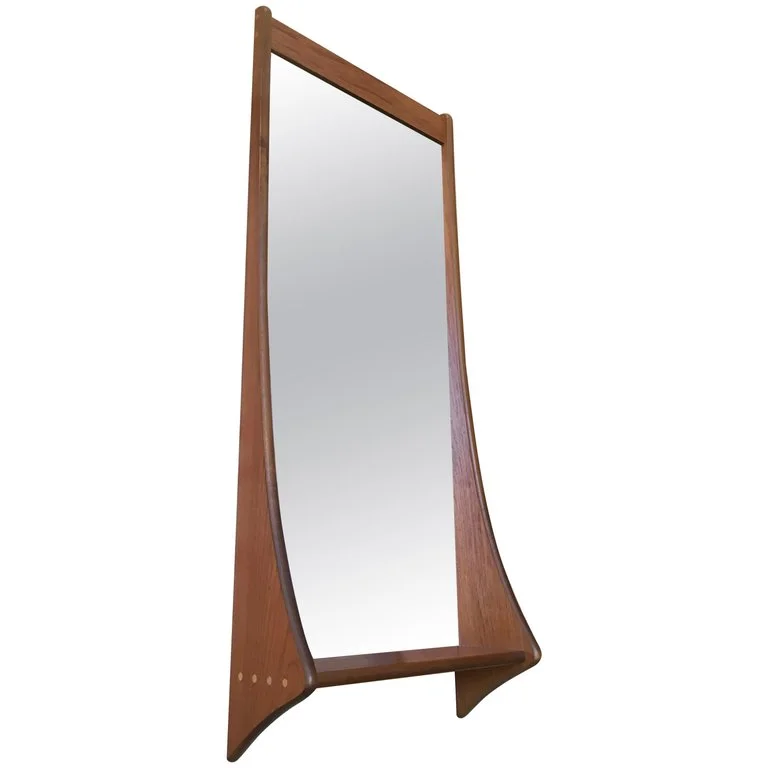 1960s Walnut Entry Mirror