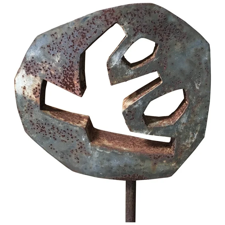 Vintage Steel Garden Sculpture