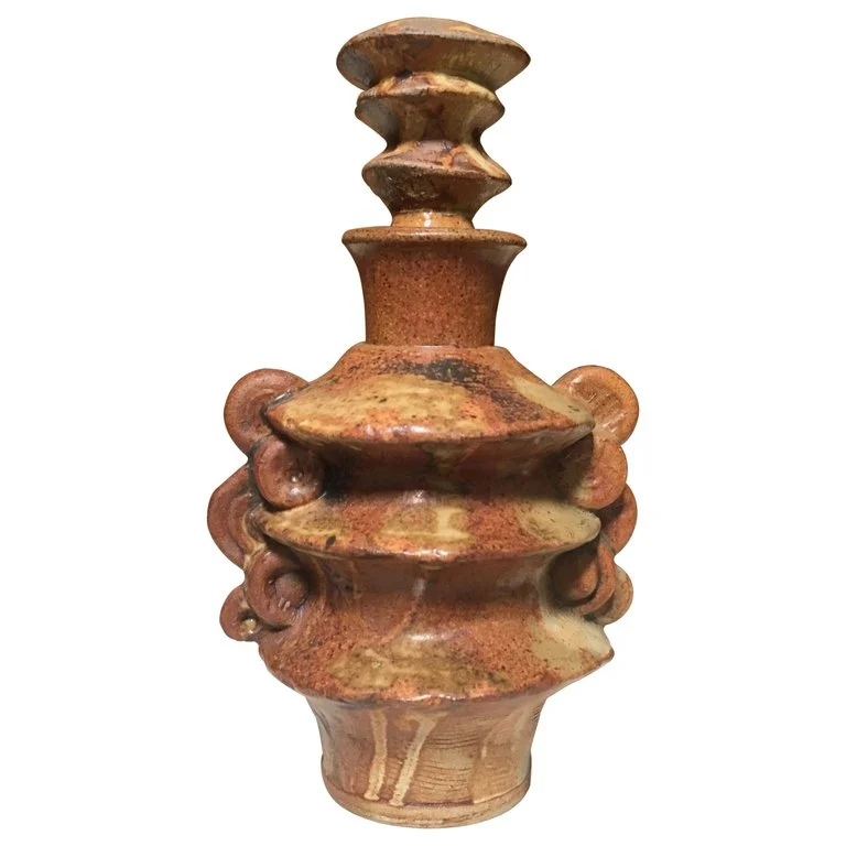 Stoneware Stacked Bottle by Bernard Rooke