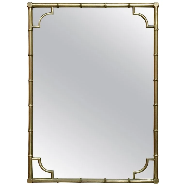 Italian Faux Bamboo Framed Mirror