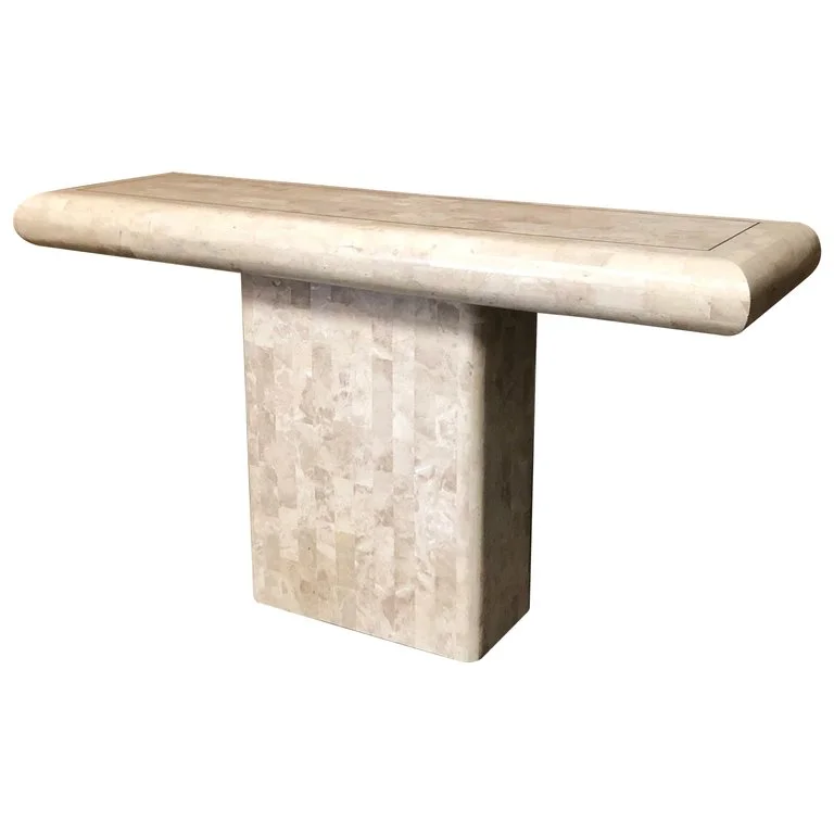 Tessellated Stone Console Table