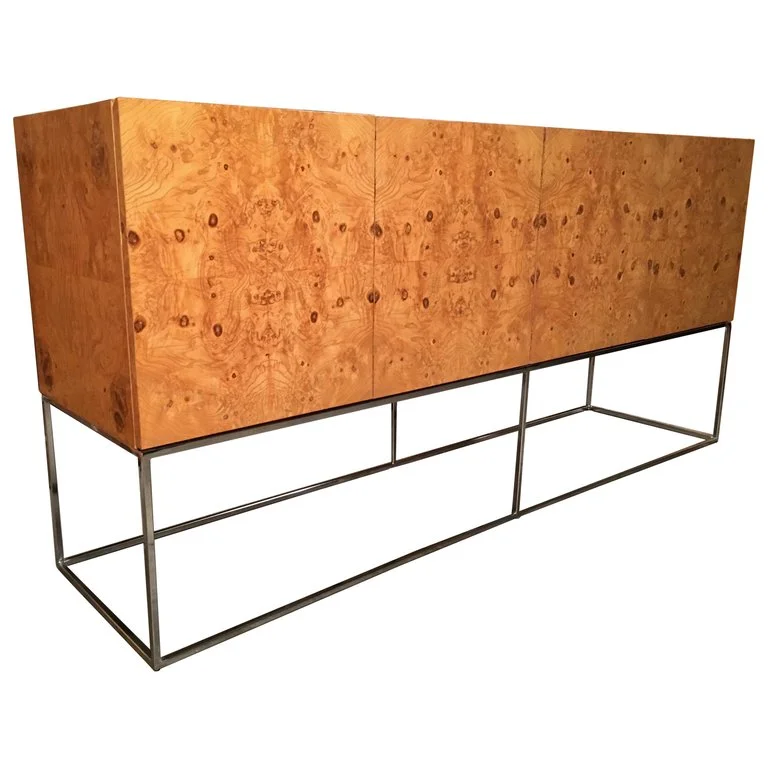 Milo Baughman for Thayer Coggin Burl Wood Credenza