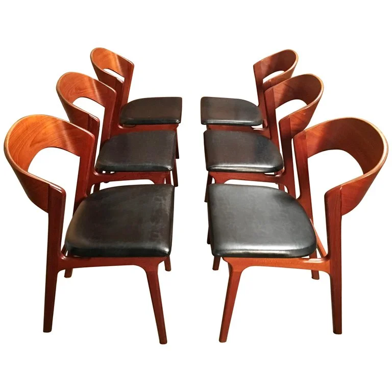 Sculptural Danish Modern Dining Chairs