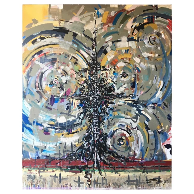 Oversized Abstract Painting on Canvas