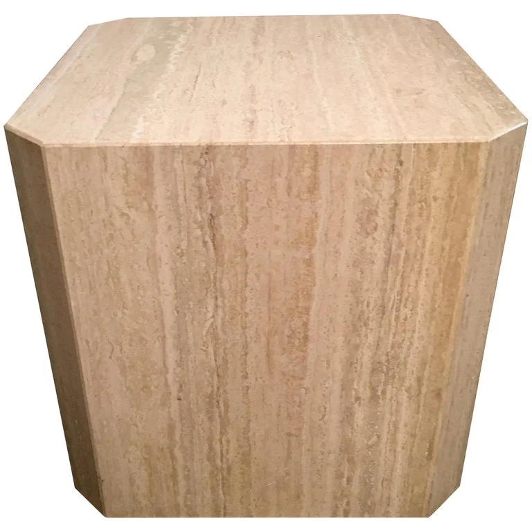 Octagonal Travertine Table
