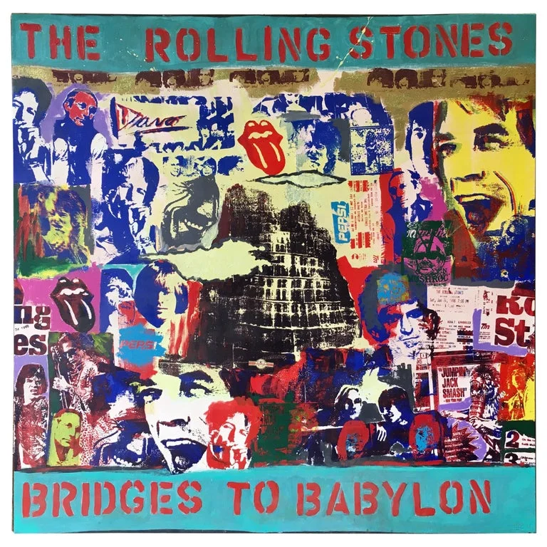 Rolling Stones Original Screen Print by Davo Titled Babylon and Beyond