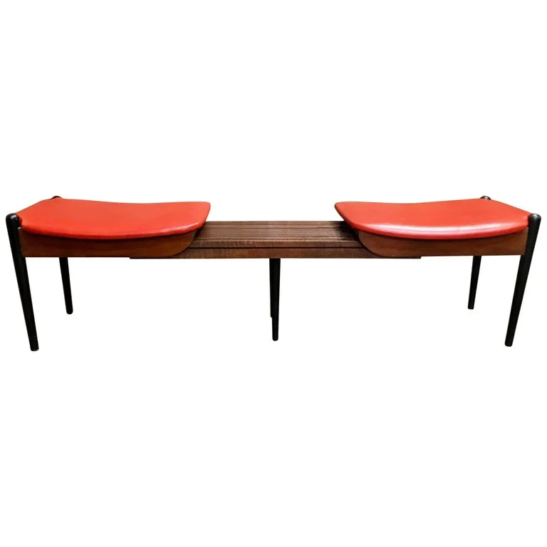 Mid-Century Modern Expanding Slat Bench