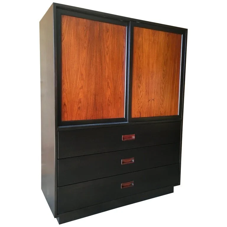 Harvey Probber Rosewood and Ebonized Mahogany Chest