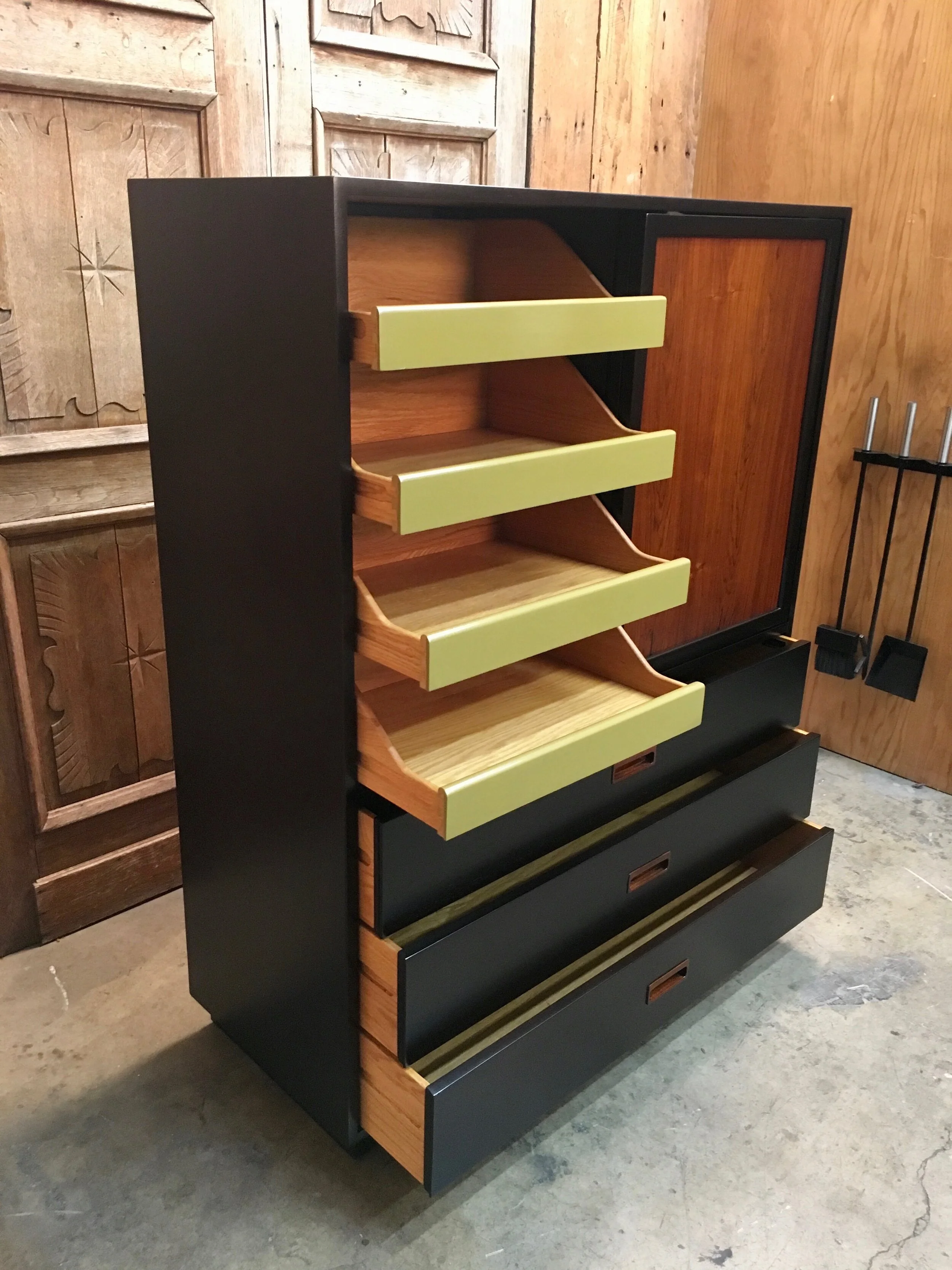 Harvey Probber Rosewood and Ebonized Mahogany Chest — Kubisak Modern Design