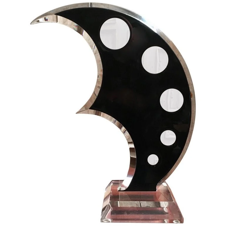 Crescent Moon Sculpture by Shlomi Haziza