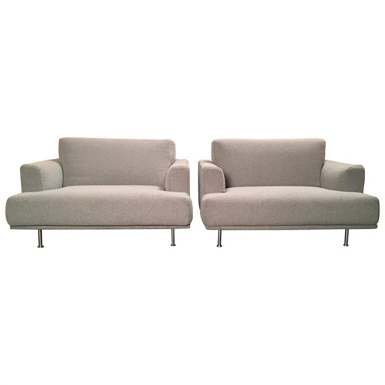 Cassina “253 Nest” Chairs in Grey Wool by Piero Lissoni — Kubisak