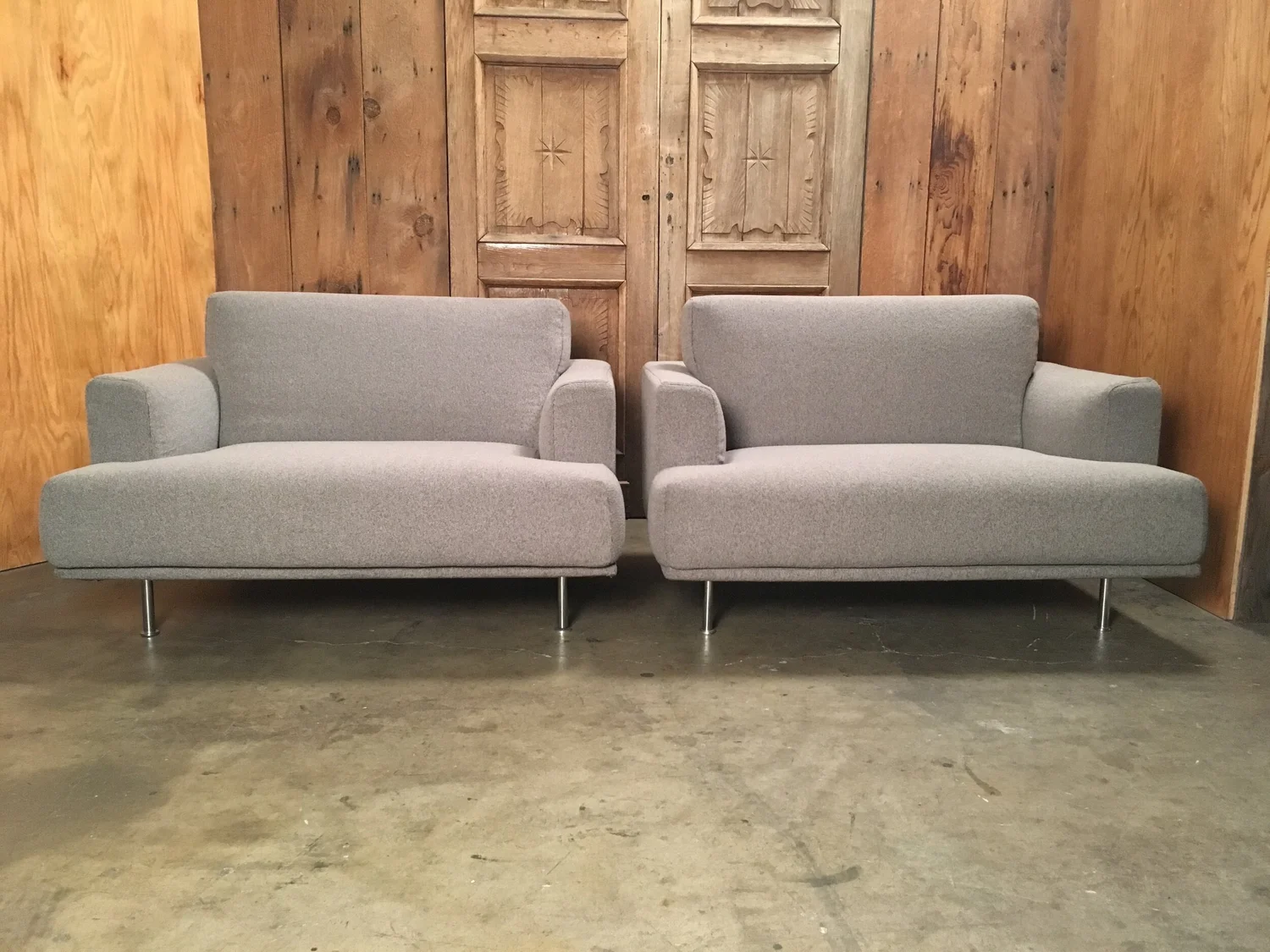 Cassina “253 Nest” Chairs in Grey Wool by Piero Lissoni — Kubisak 