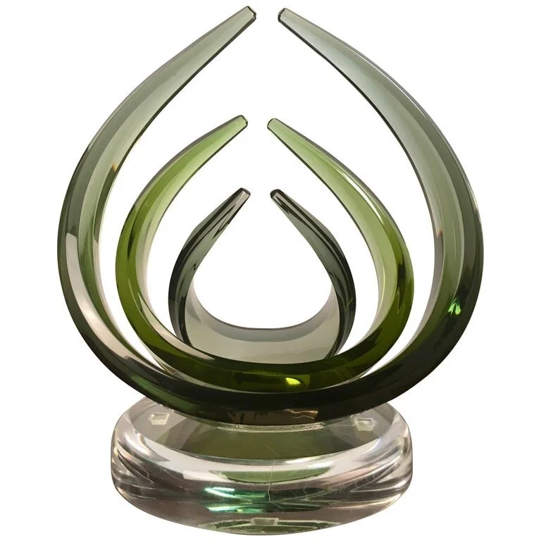 Emerald Sculpted Lucite by Shlomi Haziza