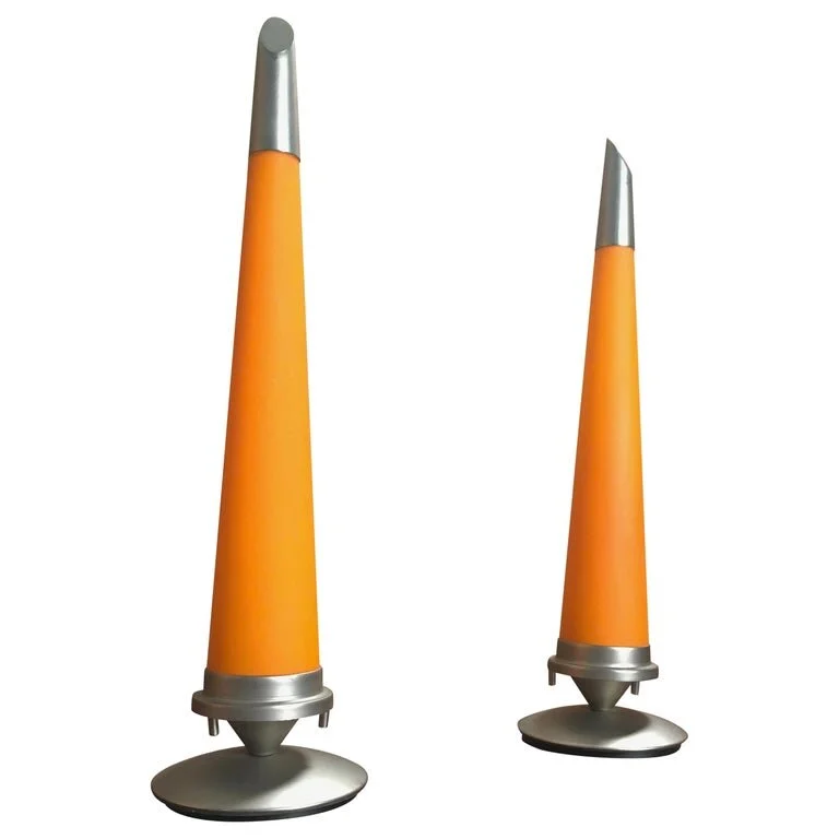 Italian Conical Glass Lamps