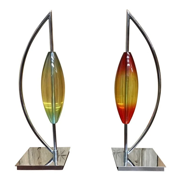 Modernist Chrome and Lucite Sculpture