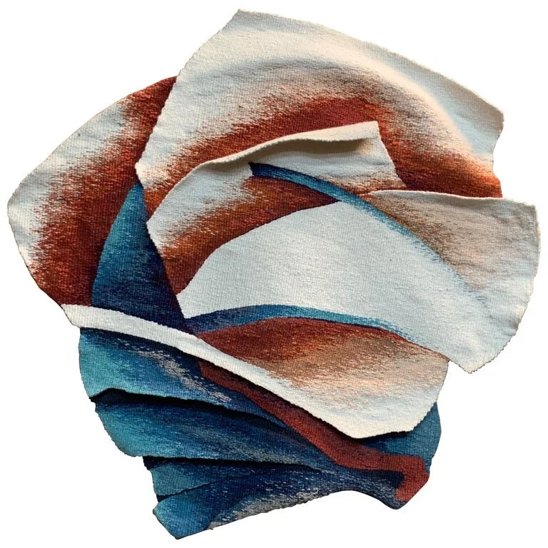 1980s Fiber Art "Fanned Edge"