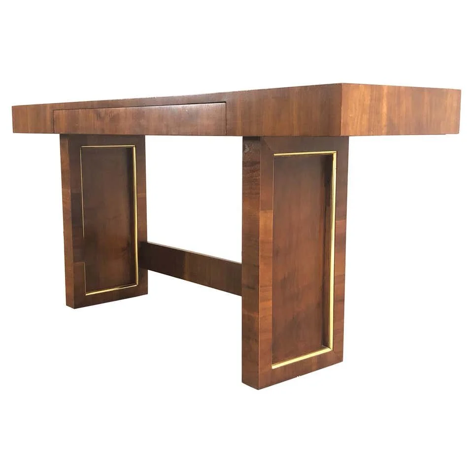Modernist Mirror Top Console Table