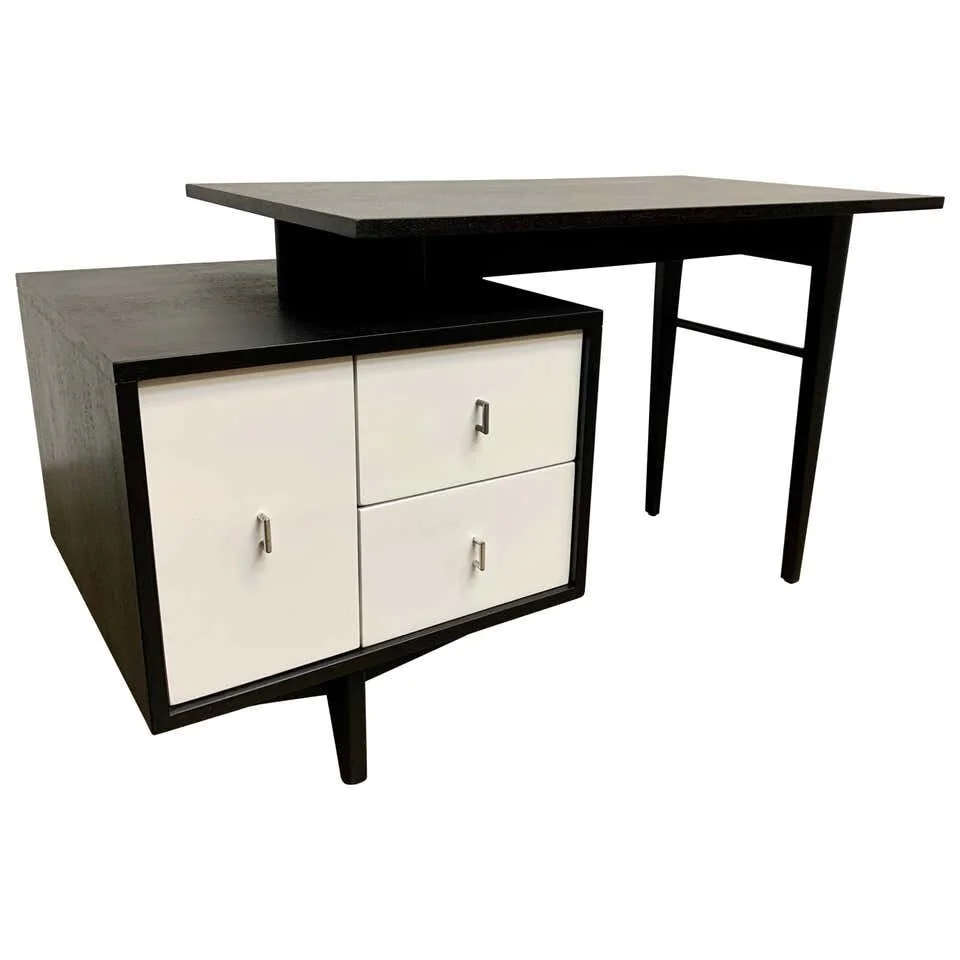 John Keal Desk with Bookshelf for Brown Saltman