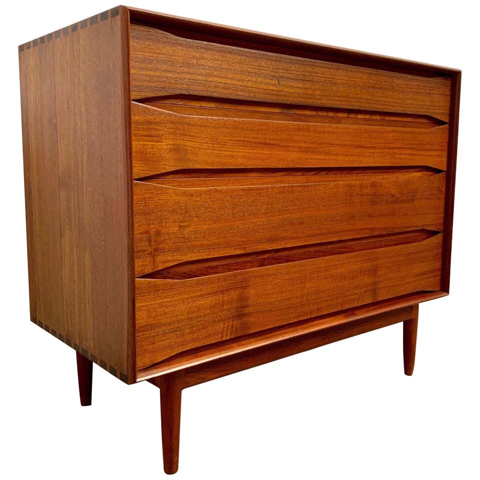 Danish Modern Solid Teak Chest by Johannes Aasbjerg
