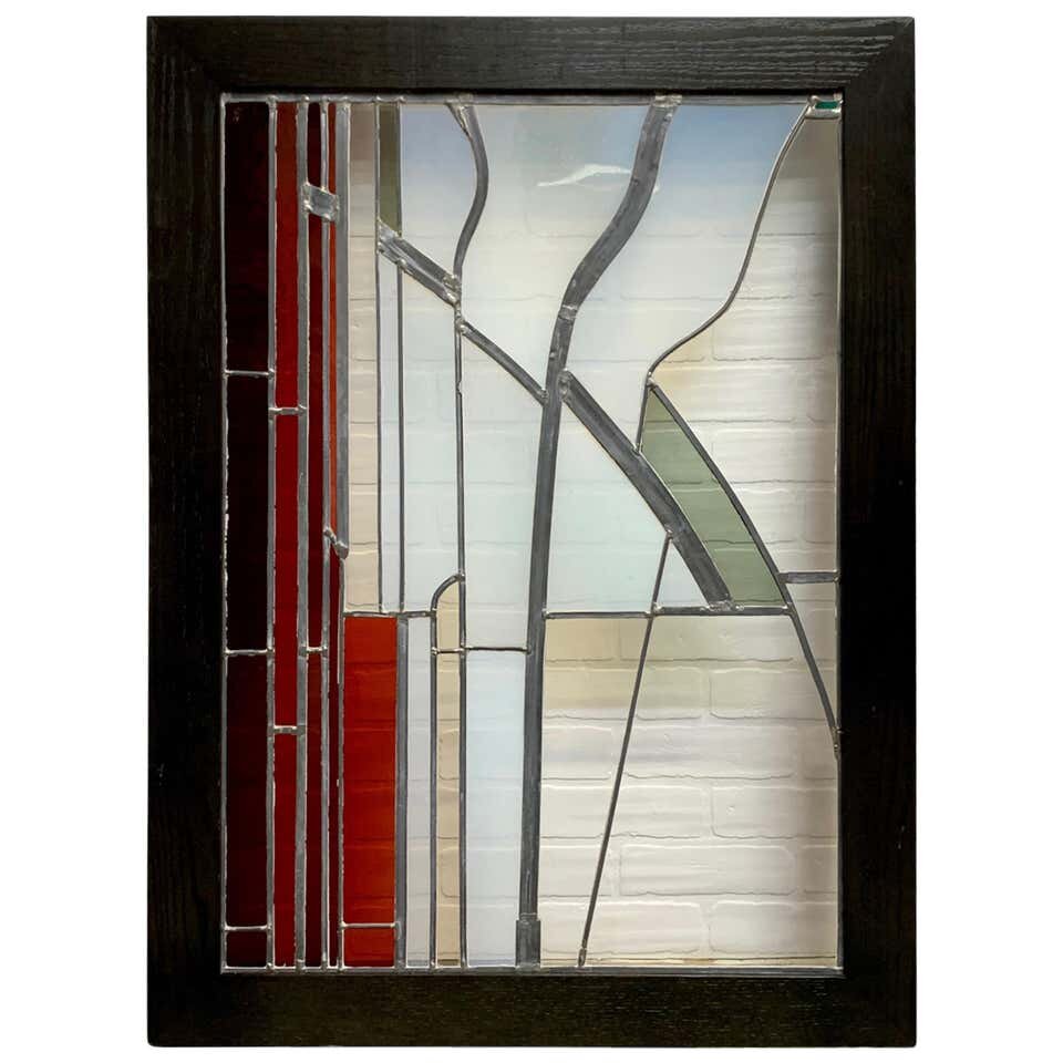Abstract Leaded Glass Window