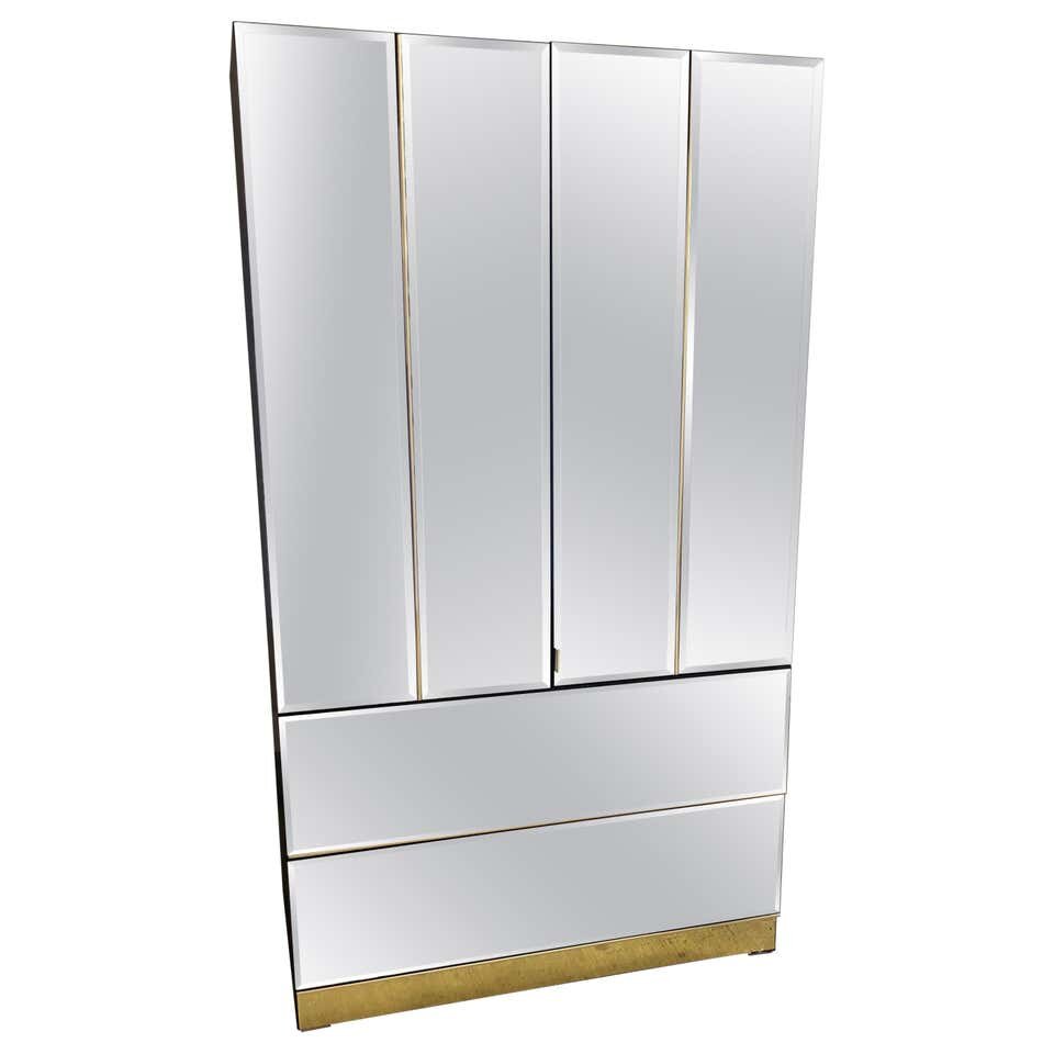 1980s Mirrored Armoire