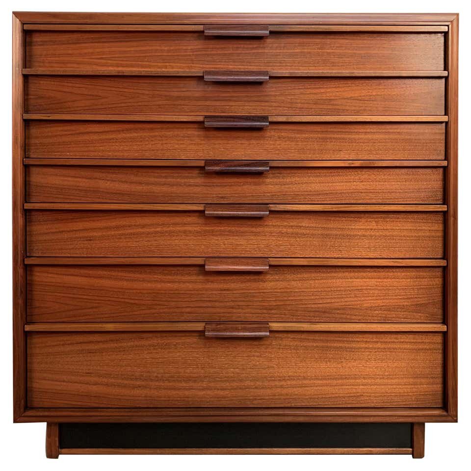 John Keal for Brown Saltman Walnut Highboy Dresser