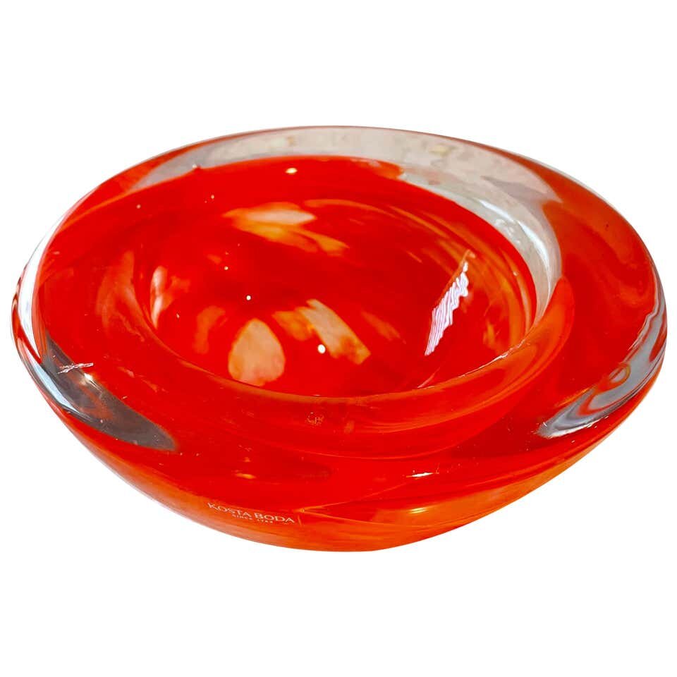 Orange Kosta Boda Bowl Votive by Anna Ehrne
