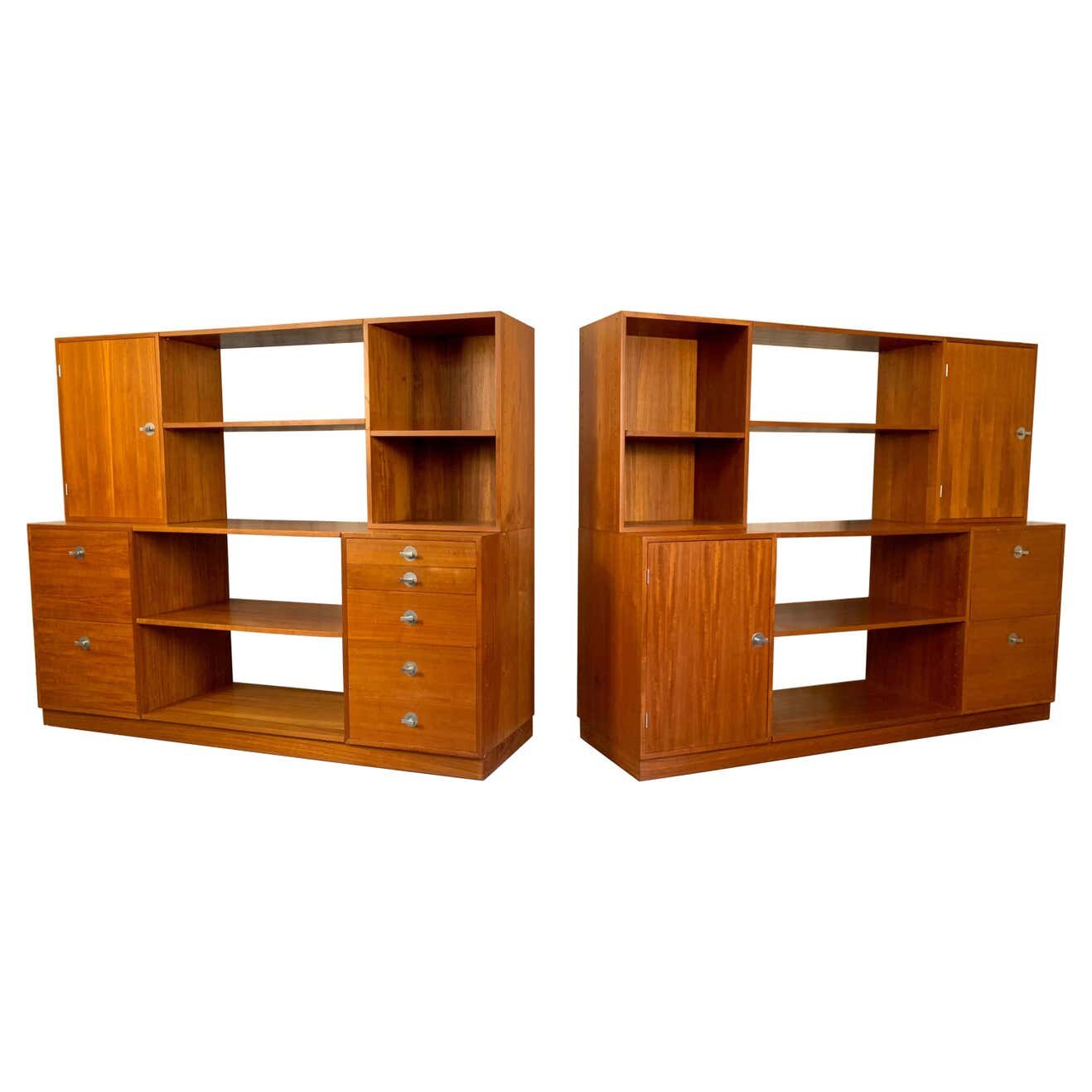 Modular Teak Wall Units by Finn Juhl for France &amp; Son