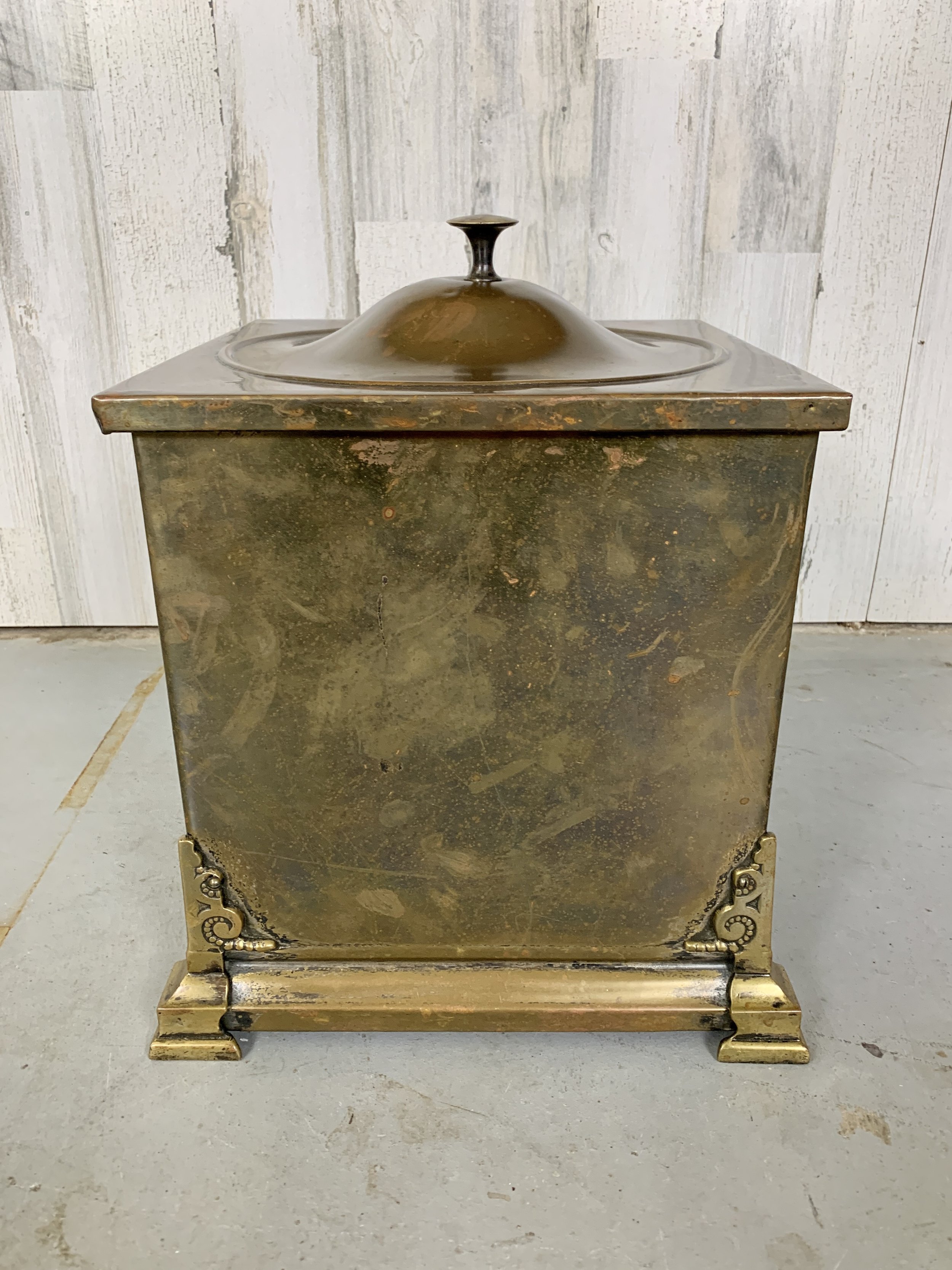 Antique Brass Coal Bucket