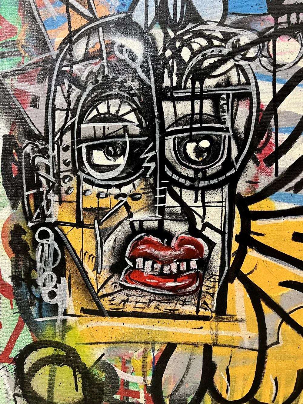 Oversized Graffiti Art on Canvas 