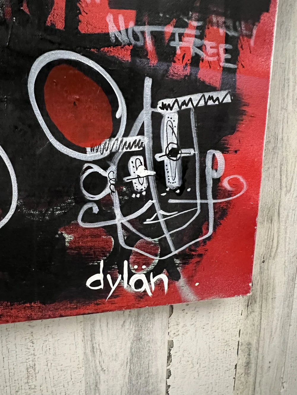 Oversized Graffiti Art on Canvas 