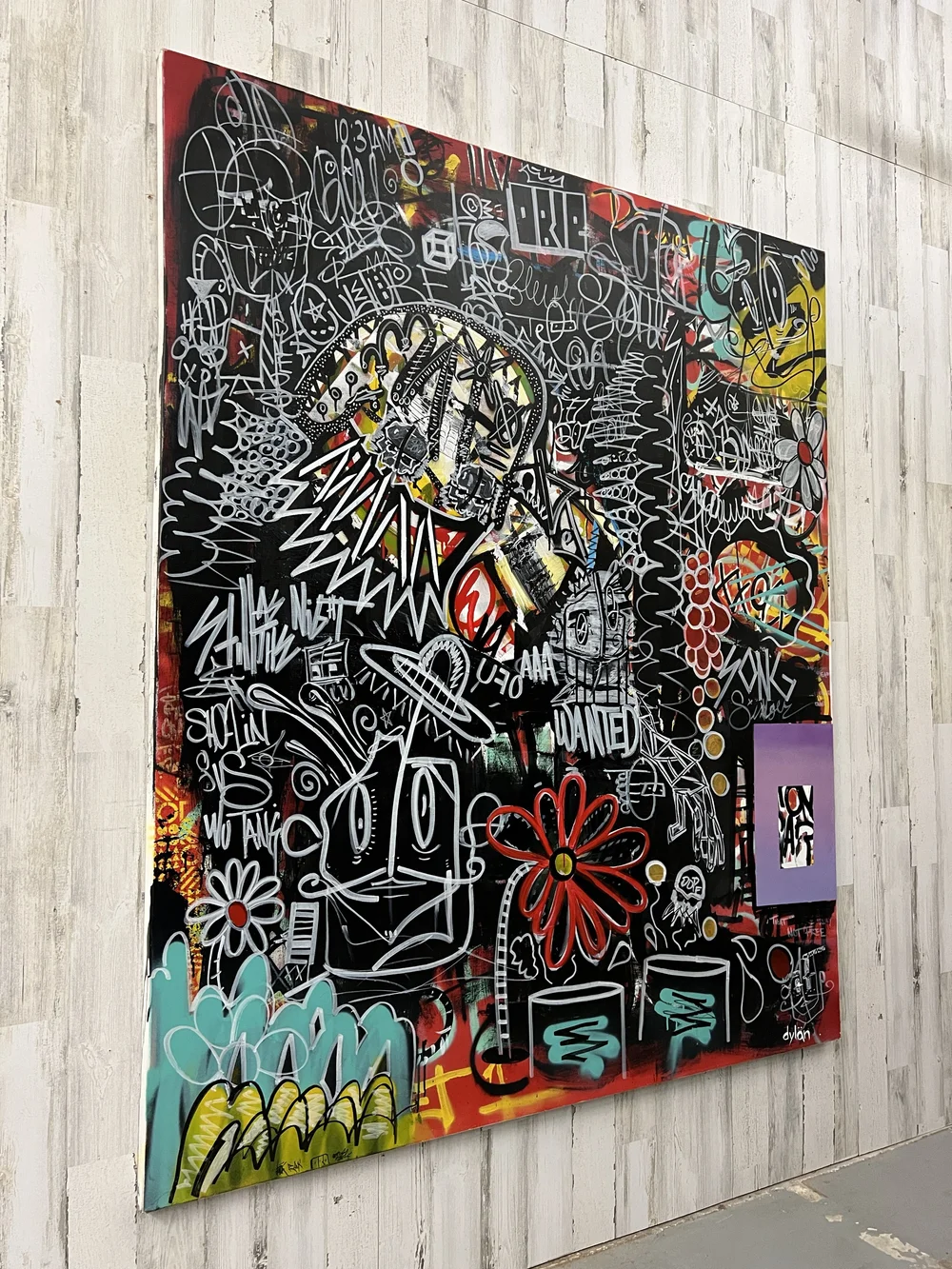 Oversized Graffiti Art on Canvas 