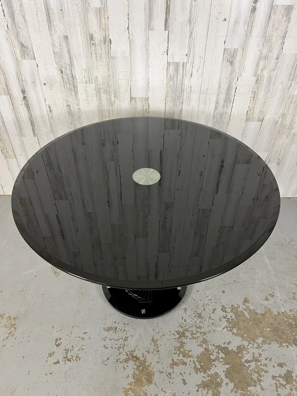 Smoked Glass Helix Spiral Dining Table — Kubisak Modern Design