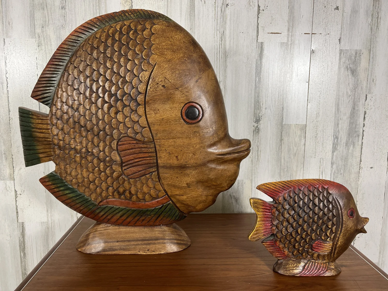 Vintage Solid Wood Hand -Carved Koi Fish — Kubisak Modern Design