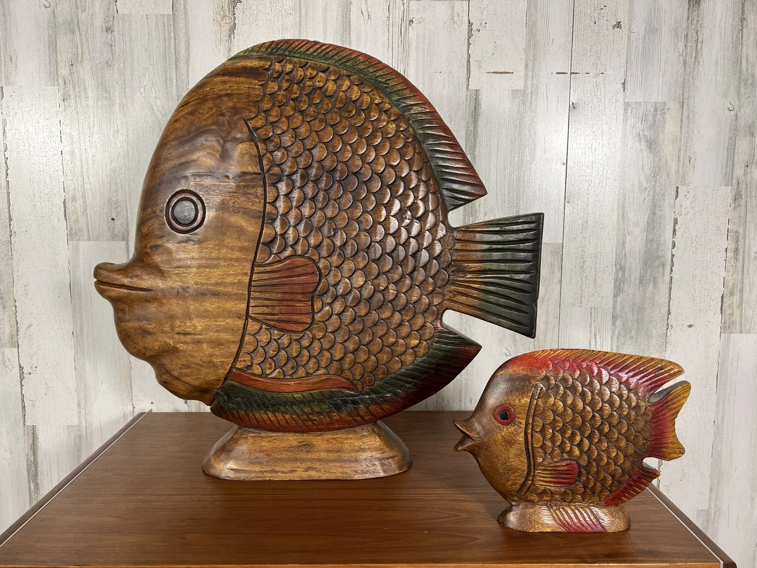Vintage Solid Wood Hand -Carved Koi Fish — Kubisak Modern Design
