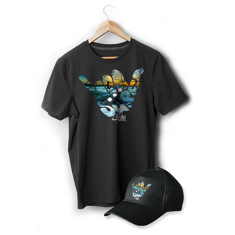 UltraColour on Black T-Shirt and Cap