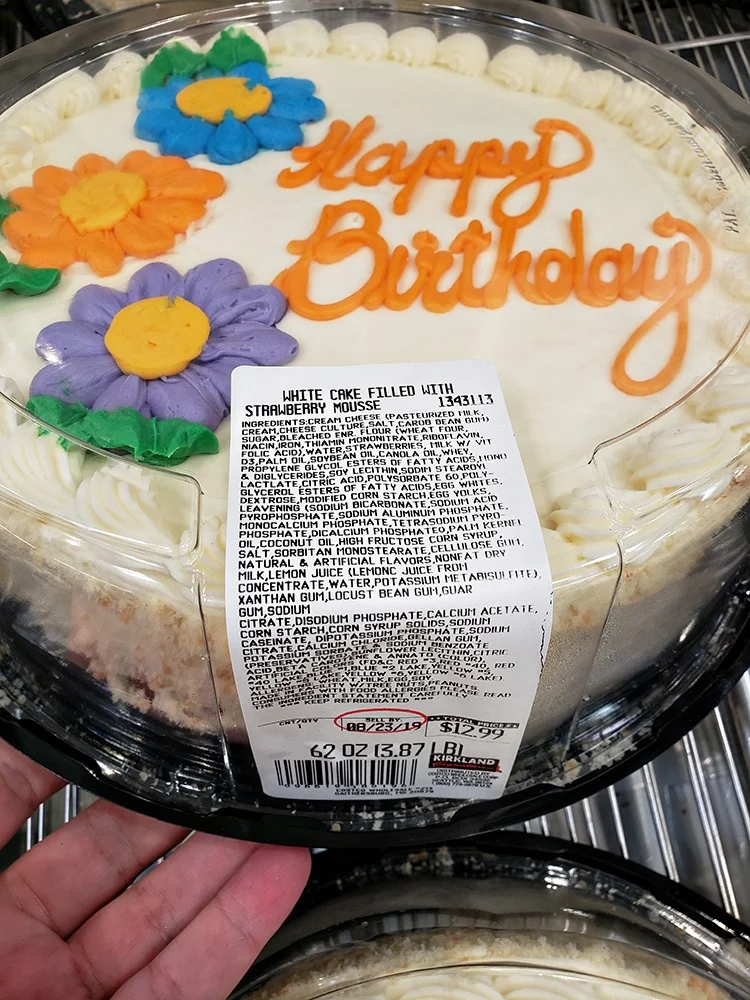 Look at how long the list of ingredients are on the label! This is a great last minute cake option to feed a crowd, but there is no way I could sell my cakes for that price. At that point, I would be paying my customers to take the cakes from me. While that sounds like a great deal, it’s not realistic or sustainable for a small business.