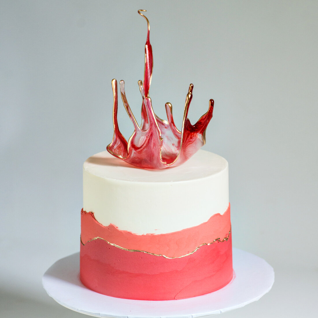Red Sugar Birthday Cake