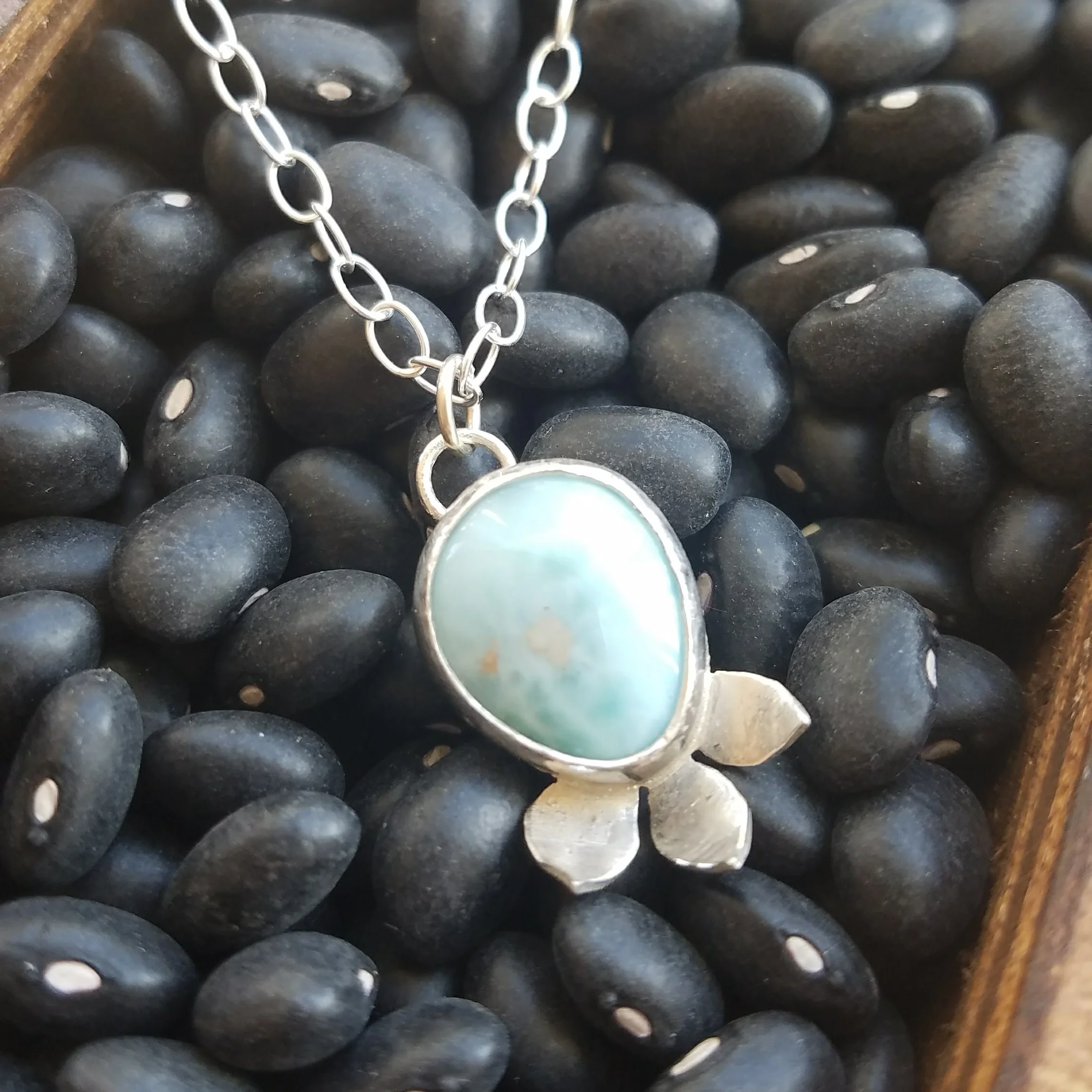 larimar bloom necklace - $60