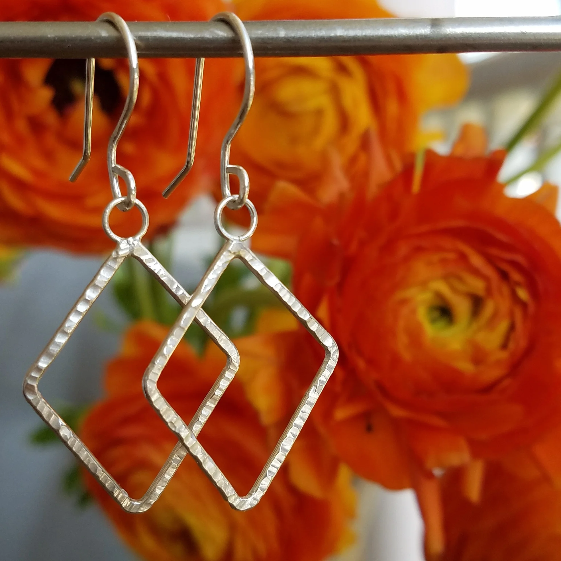 diamond earrings - $20