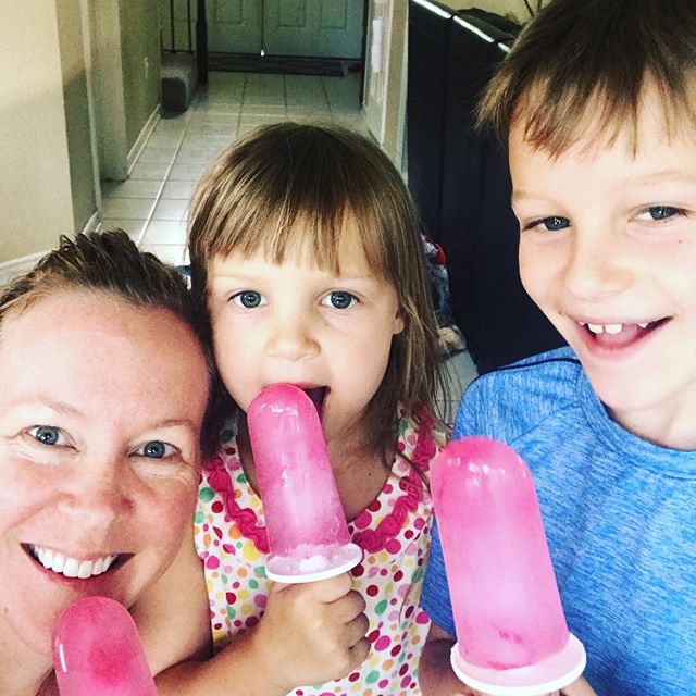 The healthiest popsicle in the world. My kids know about gut health. They know why we need to eat veggies. They know why I drink my pink drink. They know why they take their supplements and I take mine. They see me exercise and exercise with me. They