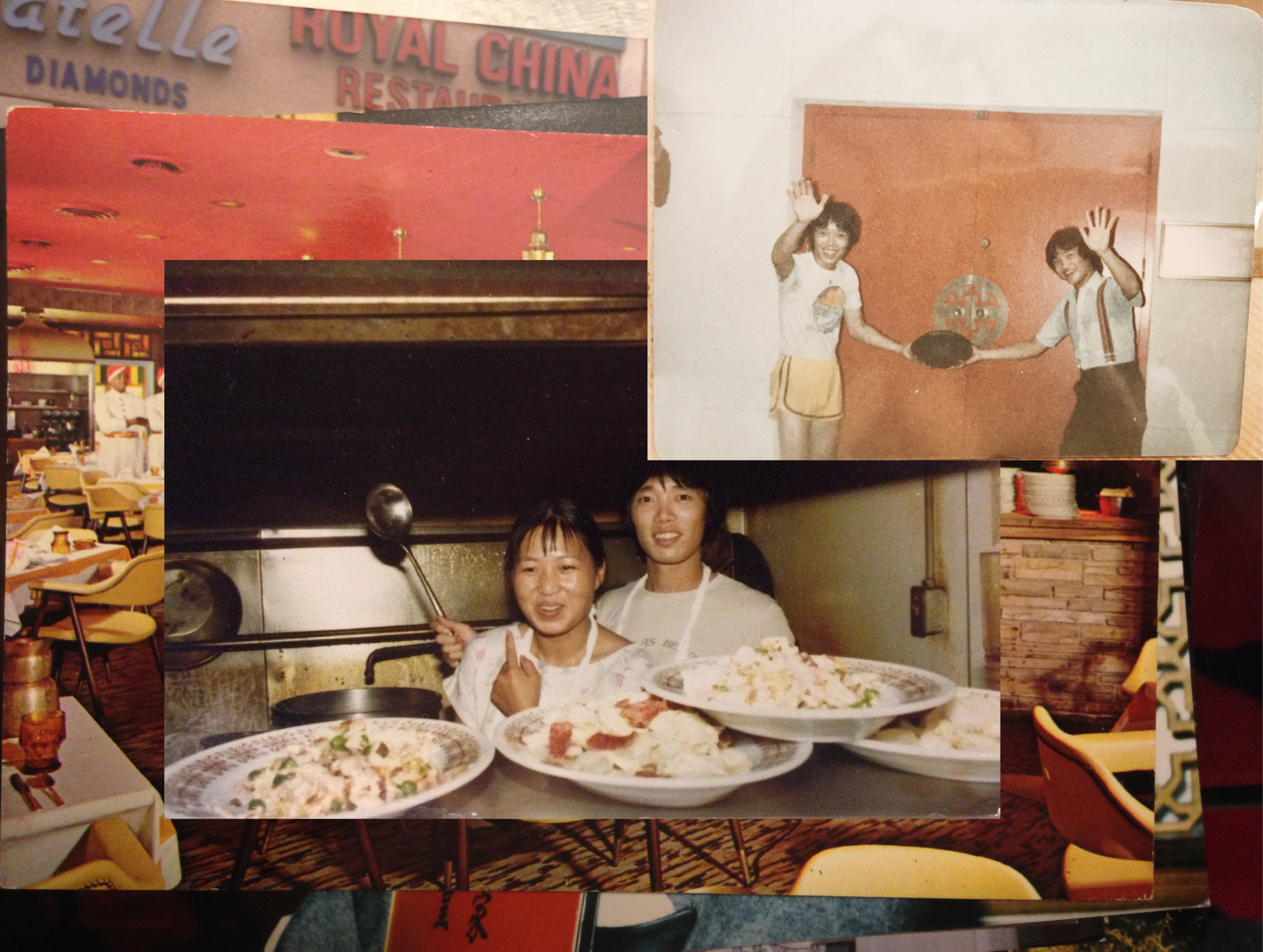 1970s - April and George in the kitchen, George and Peter with the football outside