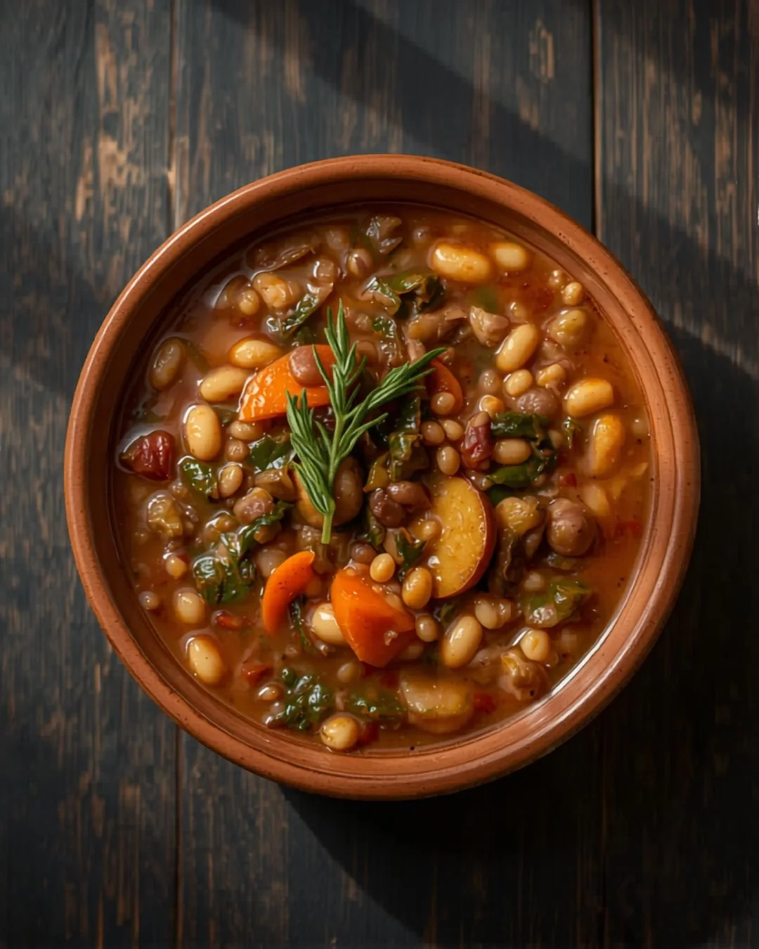 Slow-Cooked Tuscan White Bean &amp; Lentil Stew