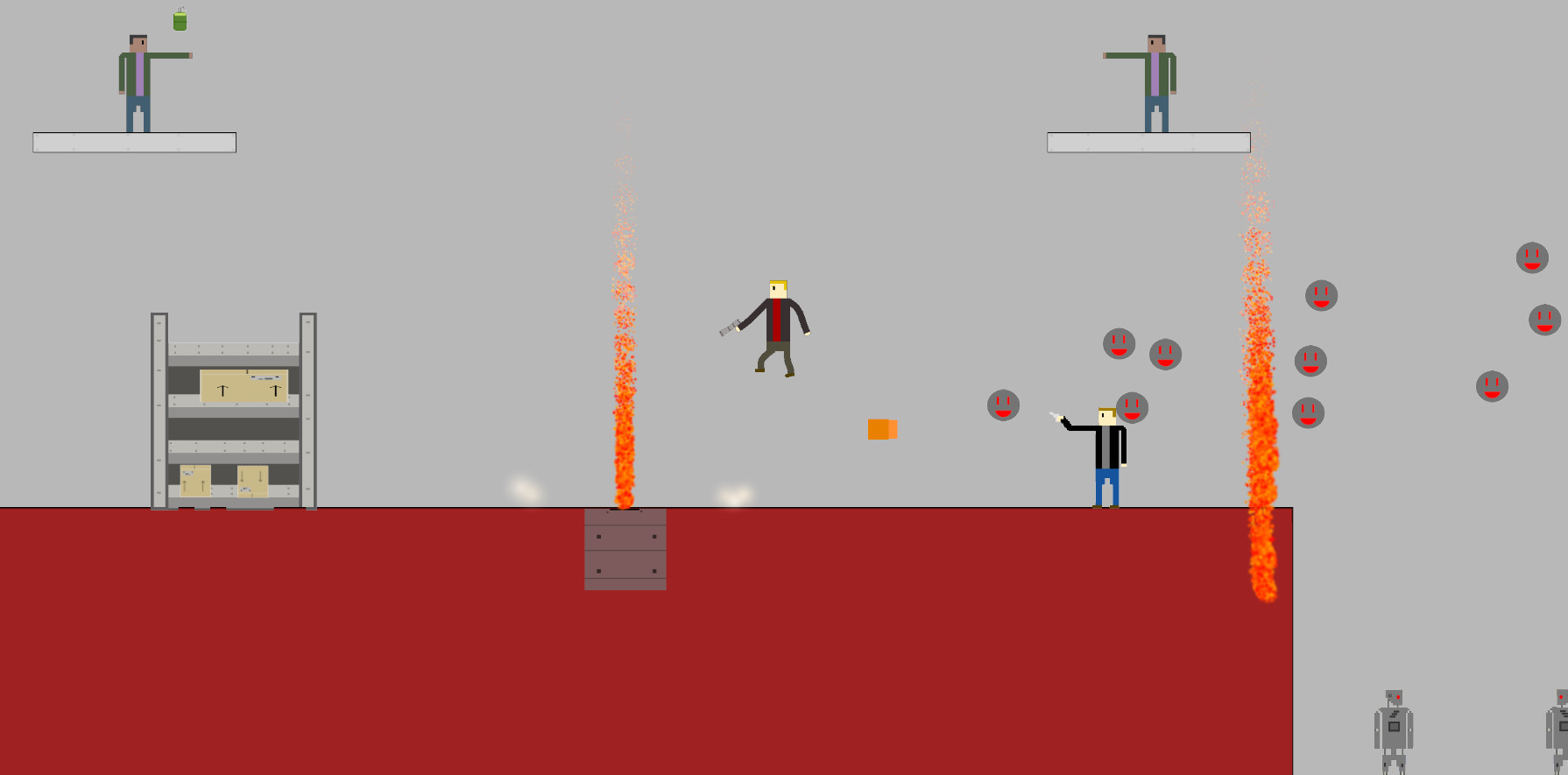 Player character dodging...well, everything.