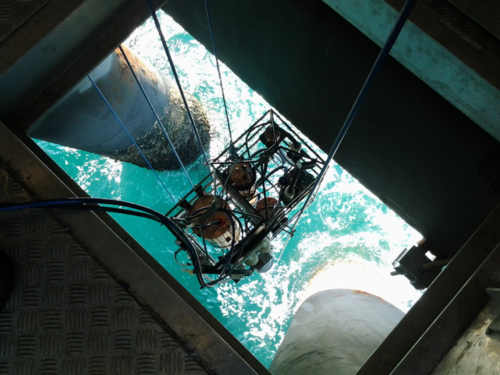 Instrumentation at Lucinda Jetty coastal observatory. Image supplied by thomas schroeder, CSIRO